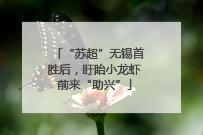“苏超”无锡首胜后，盱眙小龙虾前来“助兴”